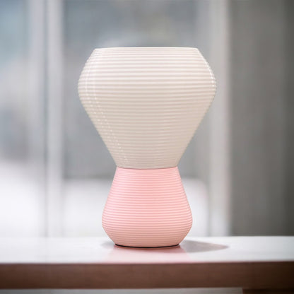 Delta Ridge Lamp | 3D Printed Table Light, Paper-Thin PLA Shade, Dual-Tone Design, LED 3-in-1 (Warm/Neutral/Cool) – Modern Bedside & Desk Lamp