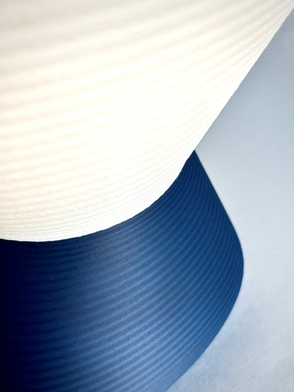 Delta Ridge Lamp | 3D Printed Table Light, Paper-Thin PLA Shade, Dual-Tone Design, LED 3-in-1 (Warm/Neutral/Cool) – Modern Bedside & Desk Lamp