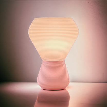 Delta Ridge Lamp | 3D Printed Table Light, Paper-Thin PLA Shade, Dual-Tone Design, LED 3-in-1 (Warm/Neutral/Cool) – Modern Bedside & Desk Lamp