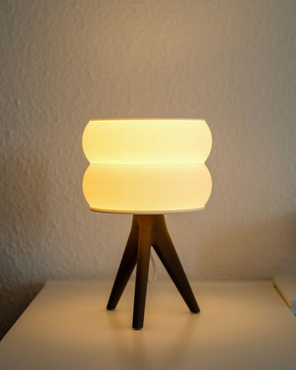 Gyroid Lamp | 3D Printed Table Light, Paper-Thin PLA Shade, LED 3-in-1 or Warm Yellow – Modern Minimalist Bedside & Desk Lamp