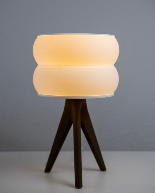 Gyroid Lamp | 3D Printed Table Light, Paper-Thin PLA Shade, LED 3-in-1 or Warm Yellow – Modern Minimalist Bedside & Desk Lamp